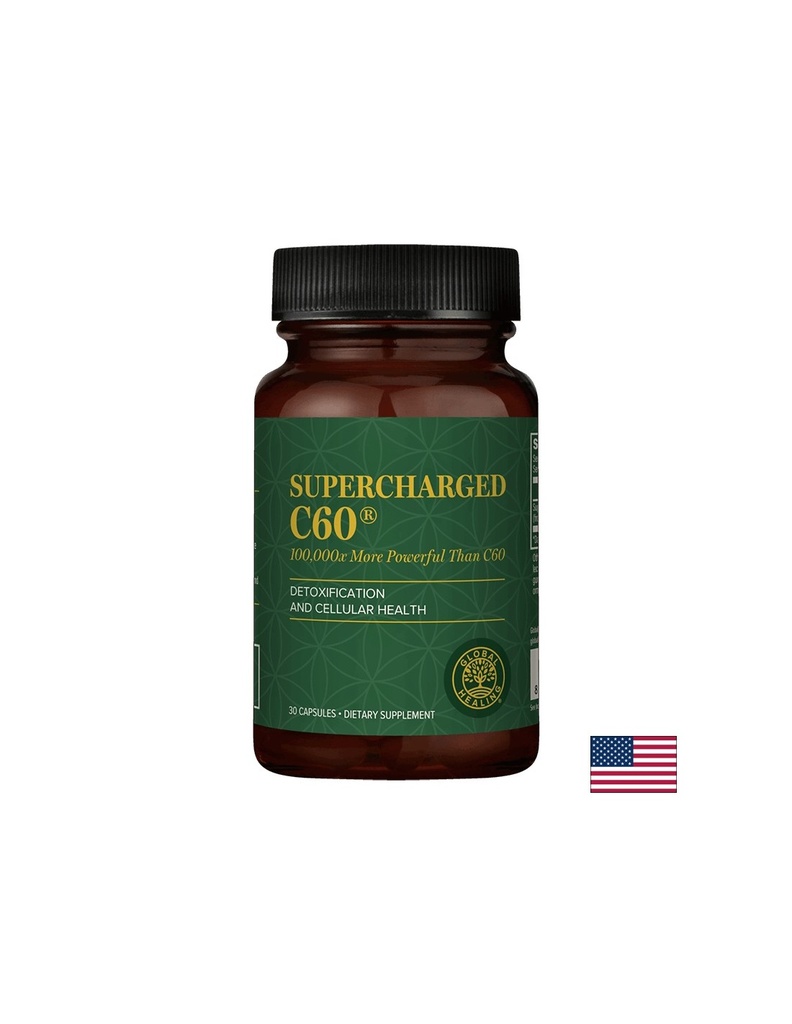 Supercharged C60® - Микроактивиран активен въглен, 30 капсули Global Healing