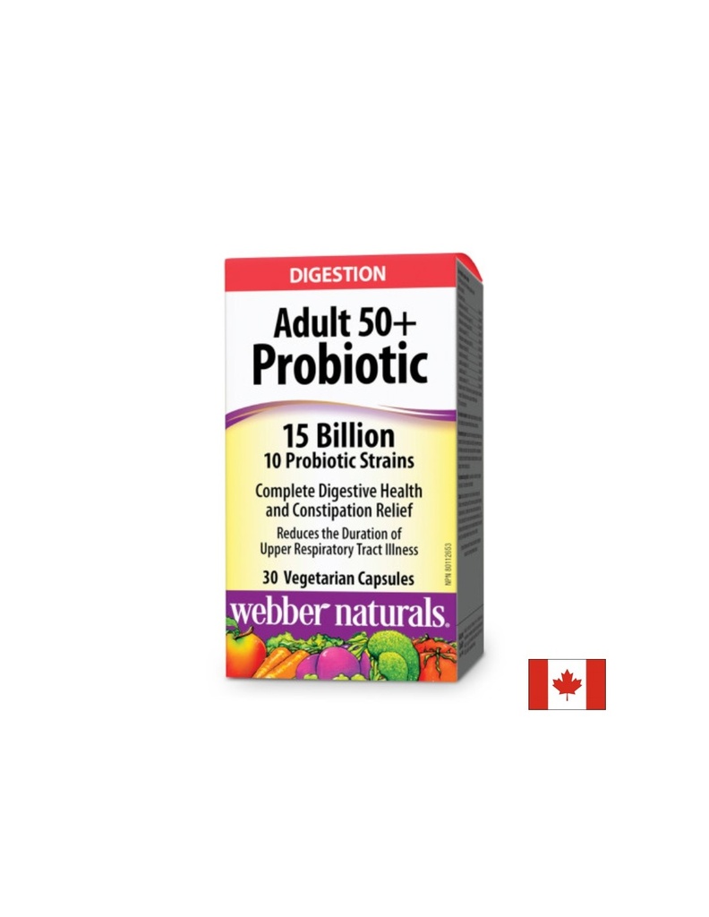 Чревен баланс и добро храносмилане - Пробиотик за възрастни 50+,15 млрд. активни пробиотици, 10 щама, 30 капсули