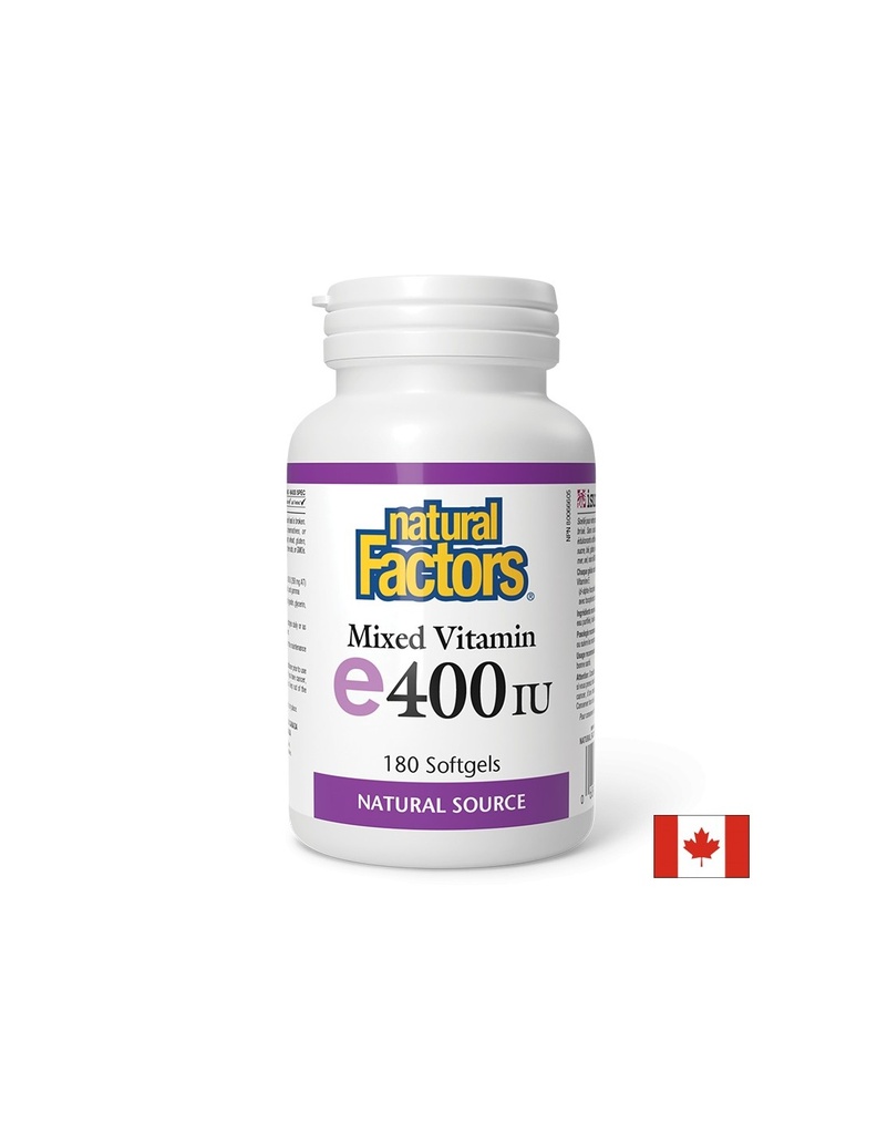 Витамин Е (токофероли микс) - антиоксидант, 268 mg/ 400 IU Natural Factors