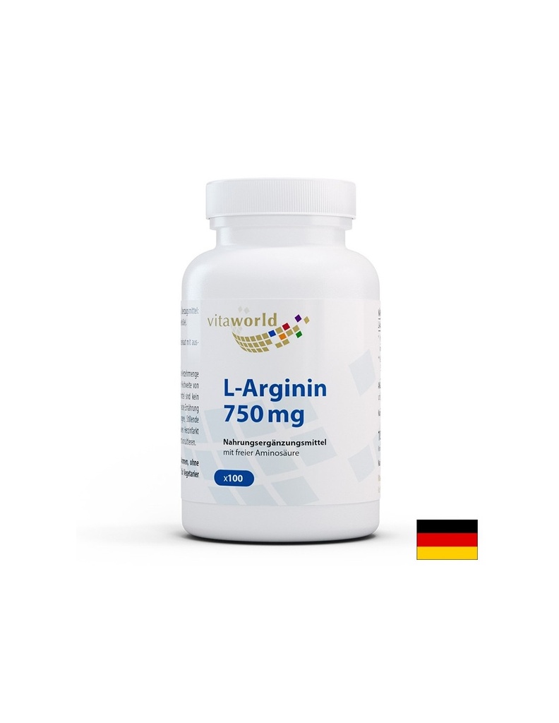 Поддържа мускулите - Л-Аргинин, 750 mg х 100 капсули