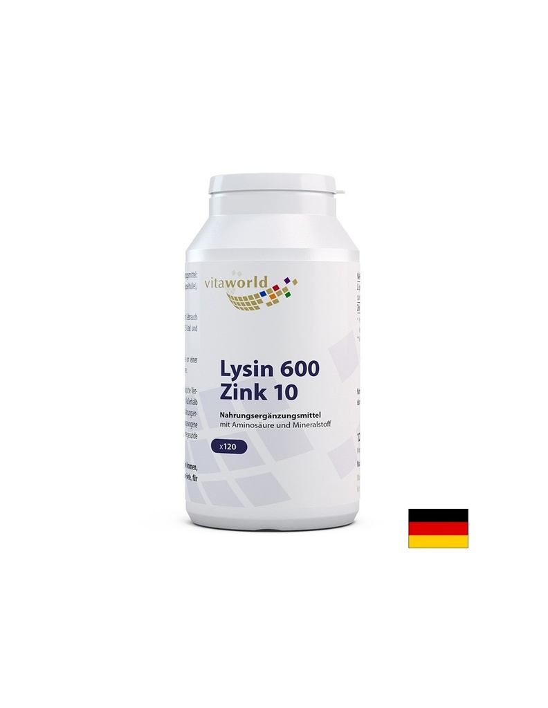 L-Лизин + Цинк - Повишава имунитета, 120 капсули