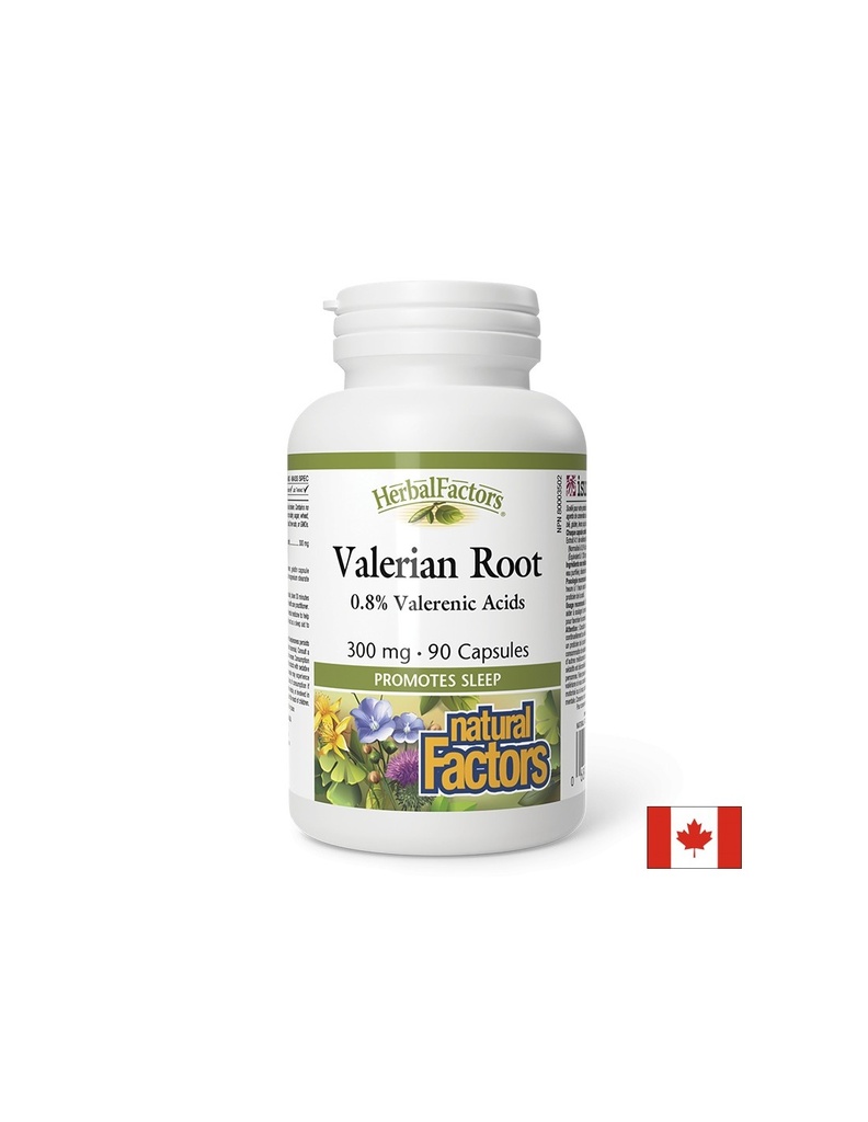 При нервно напрежение - Валериана (корен),  300 mg х 90 капсули Natural Factors