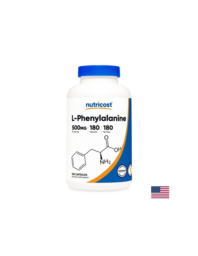 Нервна и мозъчна функция - Л-Фениланин, 180 капсули Nutricost