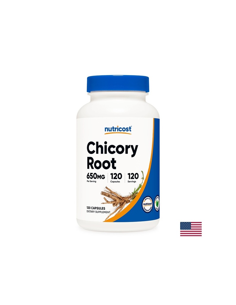 Kорен от цикория - При диабет и нарушено храносмилане, 650 mg, 120 капсули Nutricost