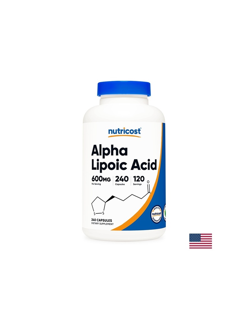 Диабет - Алфа-липоева киселина, 600 mg/240 капсули Nutricost