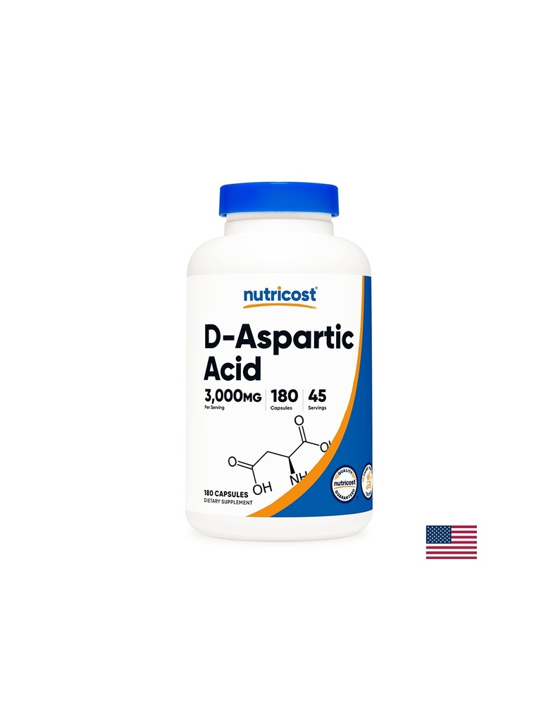 Мъжко здраве - D-Аспарагинова киселина, 3000 mg/180 капсули Nutricost
