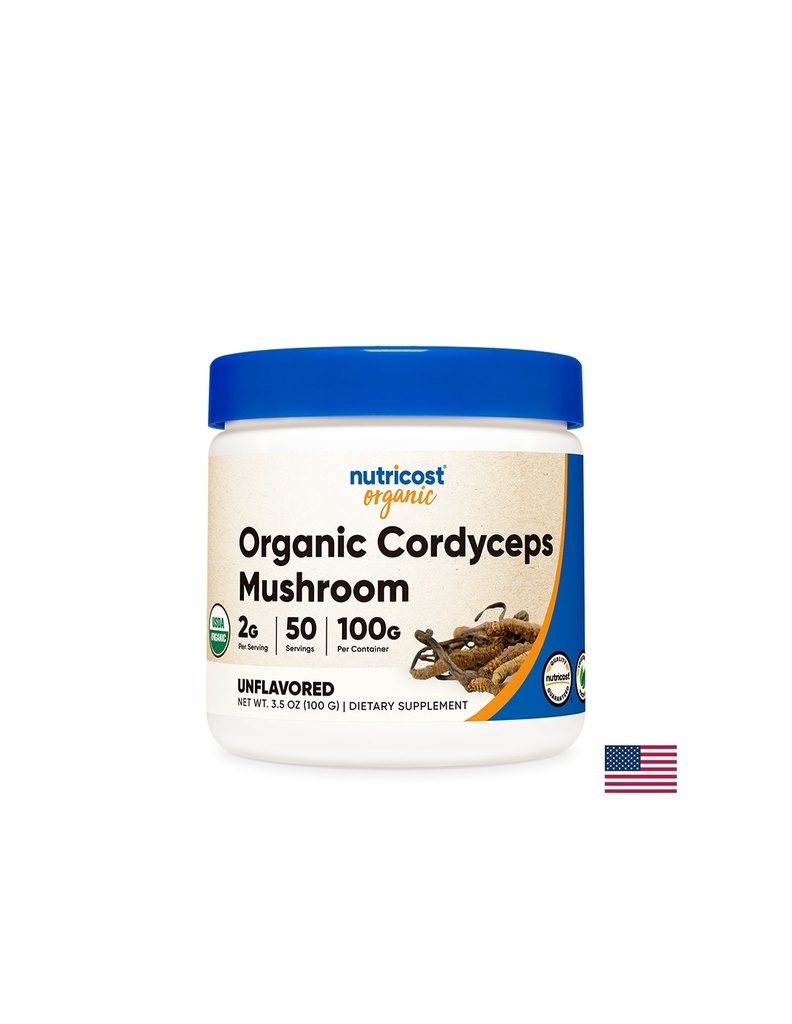 При умора и стрес - Кордицепс Органик, 100 g, прах Nutricost