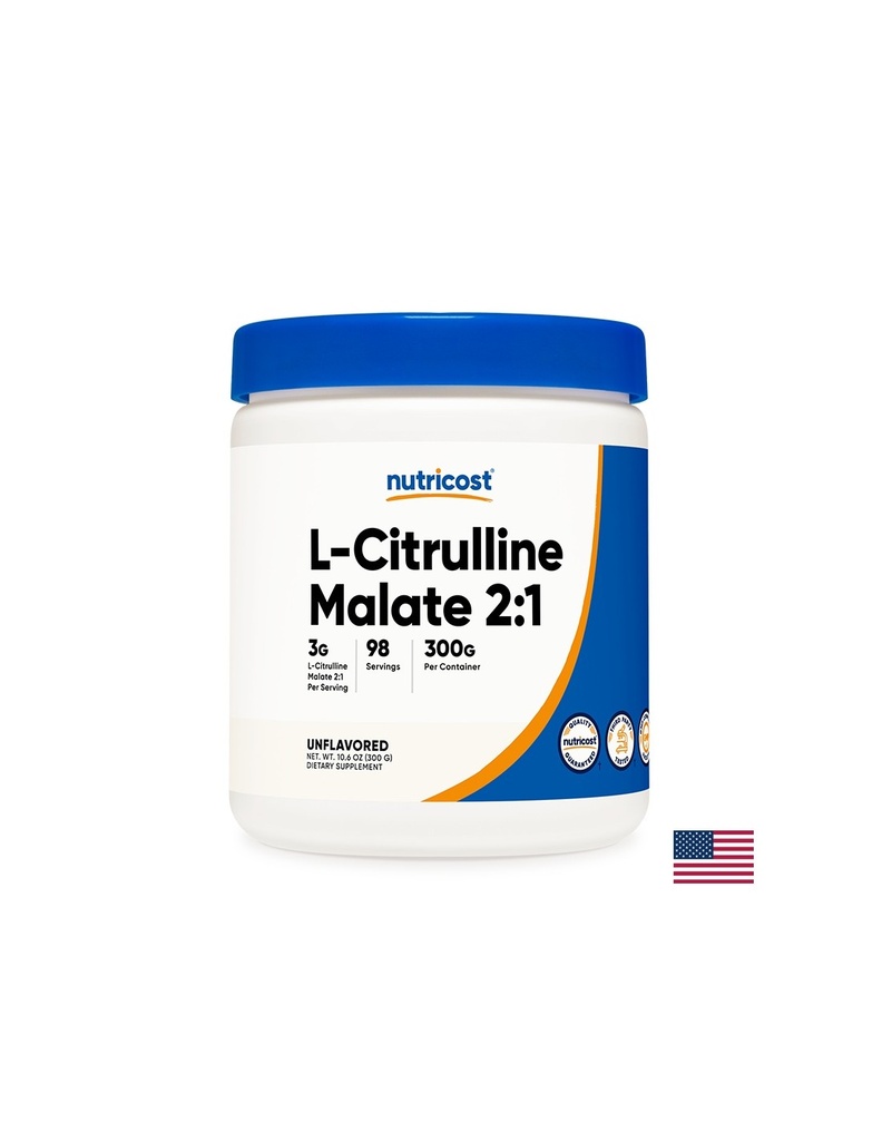 Мускулна маса - Л-Цитрулин (малат)  L-Citrulline, 300 g Nutricost