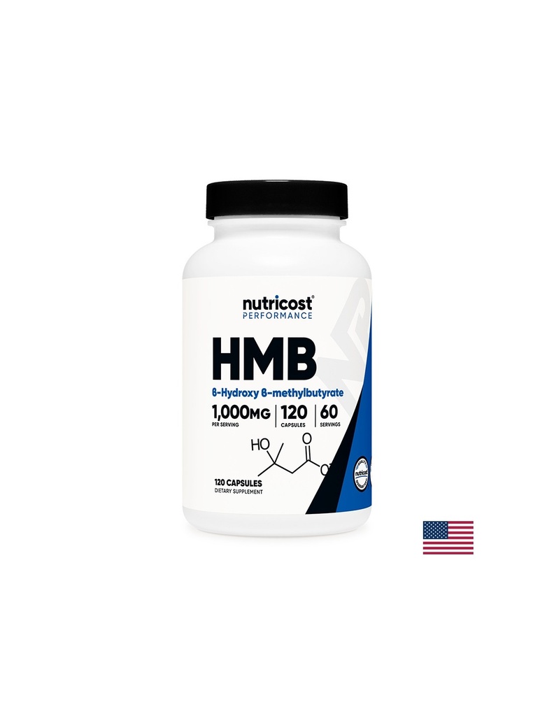 При активен спорт - HMB (Бета-хидрокси-бета-метилбутират), 500 mg/120 капсули, 60 дози Nutricost