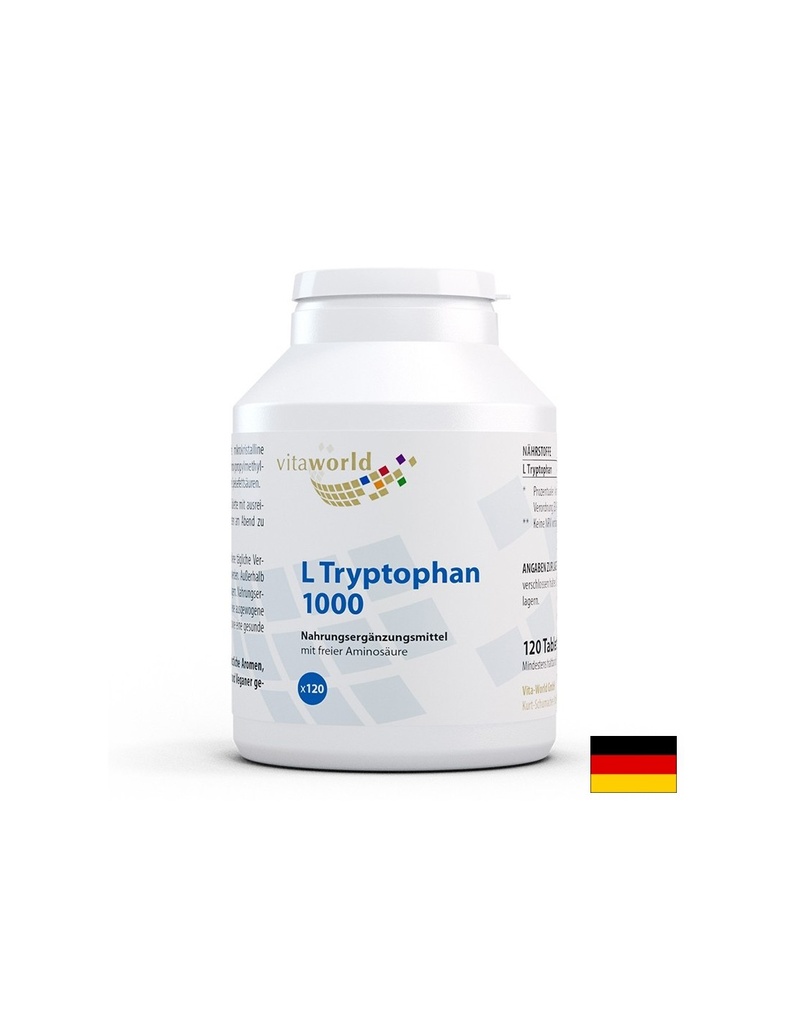 Стрес и безсъние - Л-Триптофан (L-Tryptophan), 1000 mg x 120 таблетки
