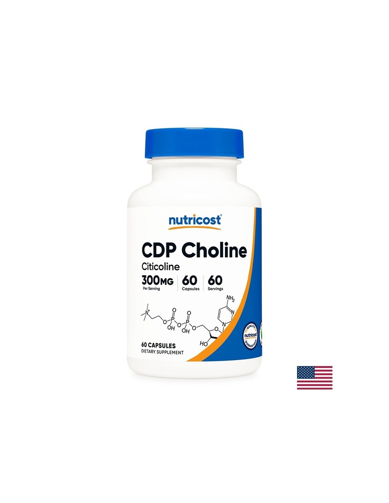 Нервна система - Цитиколин (CDP Choline), 300 mg x 60 капсули Nutricost
