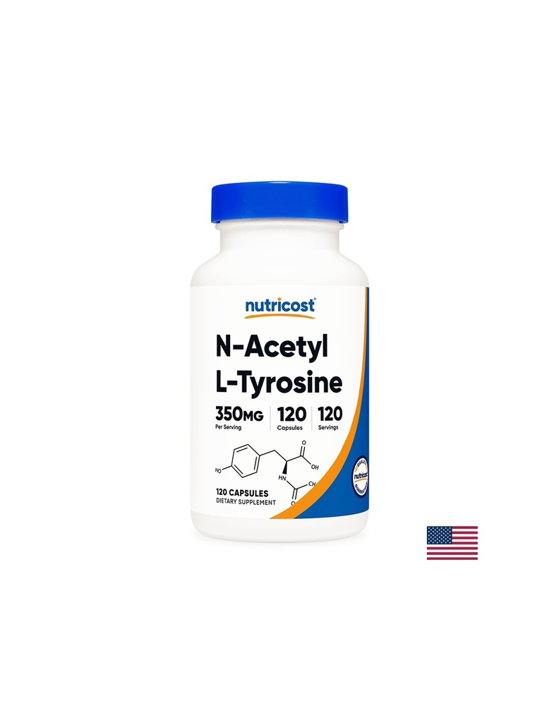 Нервна и мозъчна дейност - Н-Ацетил Л-Тирозин (N-Acetyl L- Tyrosine), 120 капсули Nutricost