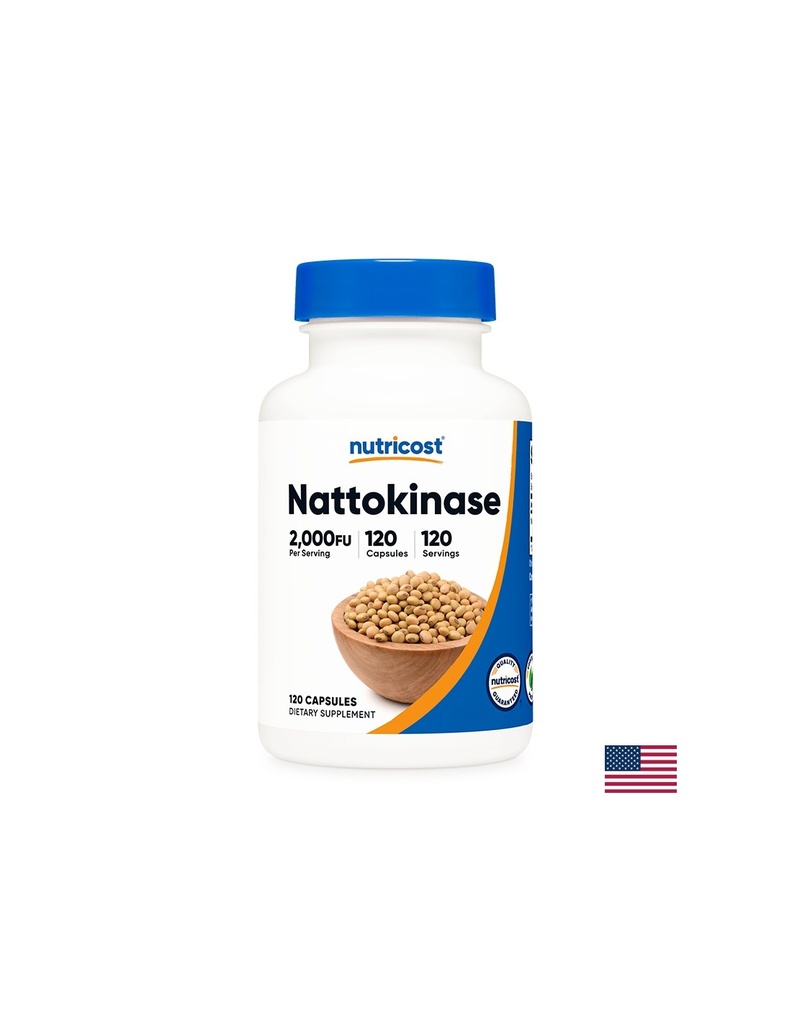 Сърдечно-съдова система - Натокиназа (Nattokinase), 120 капсули Nutricost