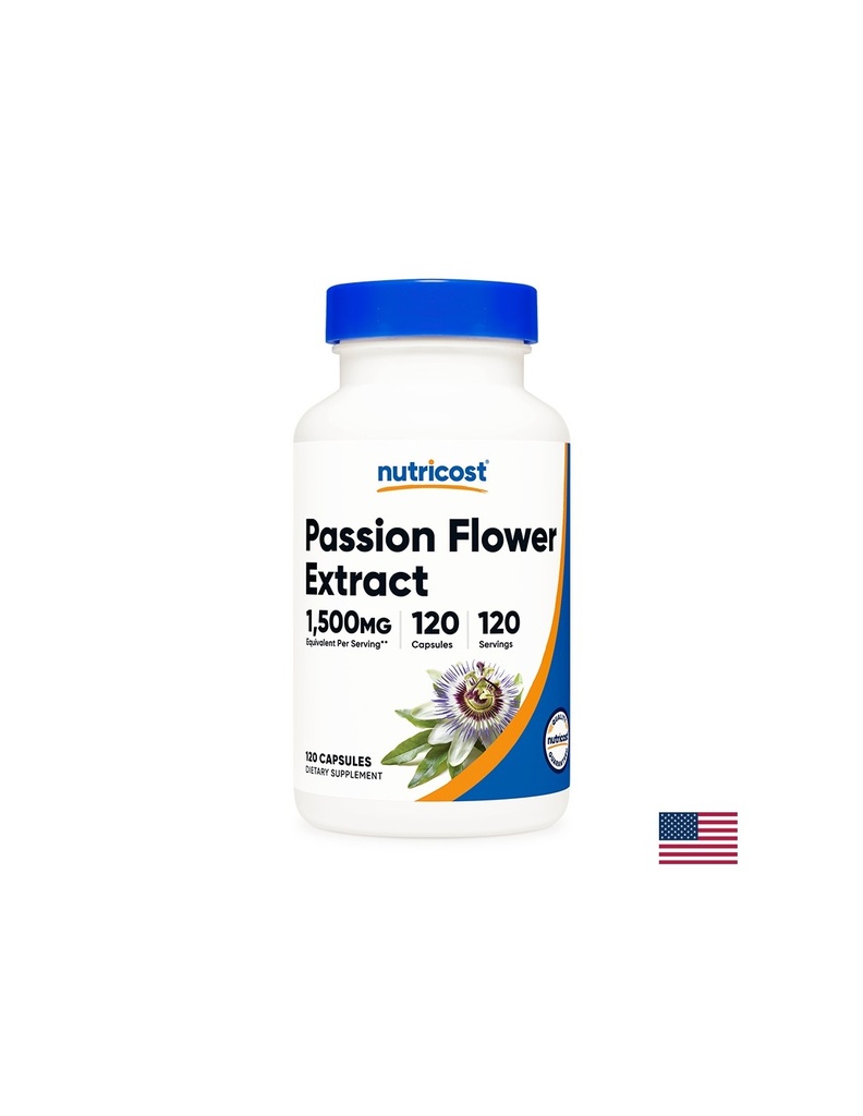Стрес и напрежение - Пасифлора (Passion Flower Extract ), 375 mg х120 капсули Nutricost