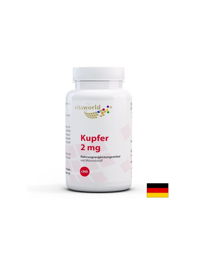 Антиоксидант - Мед (меден глюконат), 2 mg x 365 таблетки
