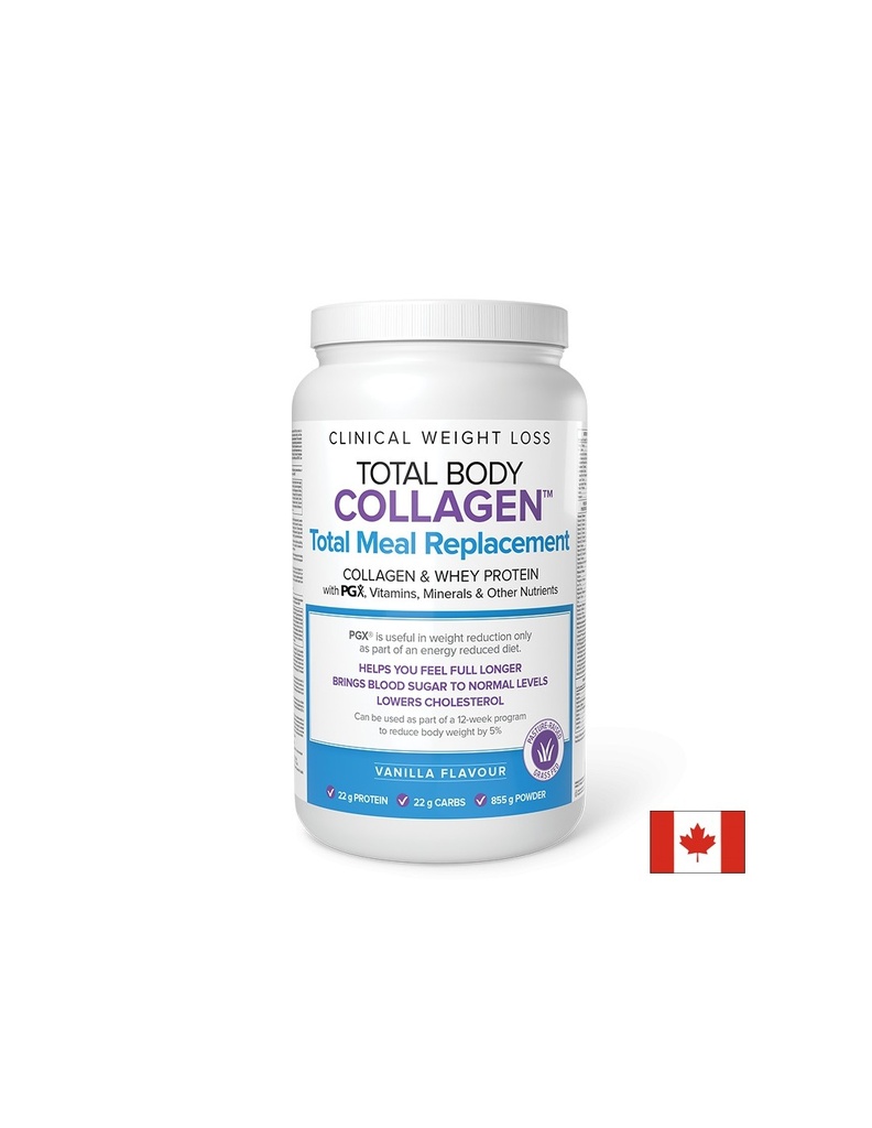 Колаген, суроватъчен протеин с PGX витамини, минерали и нутриенти -  Total Body Collagen™ , 855 g прах, с вкус на ванилия Natural Factors