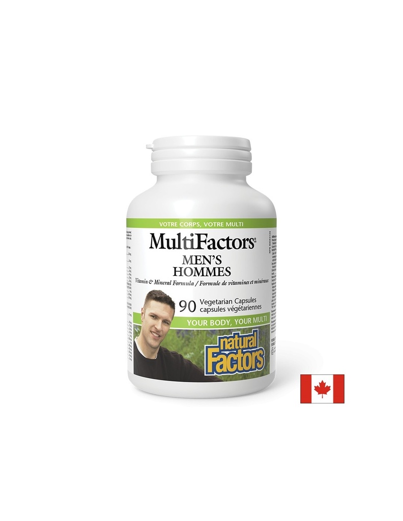 Витамини и Минерали за Мъже MultiFactors, 90 V капсули Natural Factors