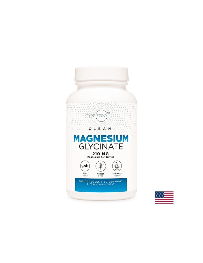 Нервна и сърдечно-съдова система - Магнезий (глицинат) Type Zero™, 180 капсули