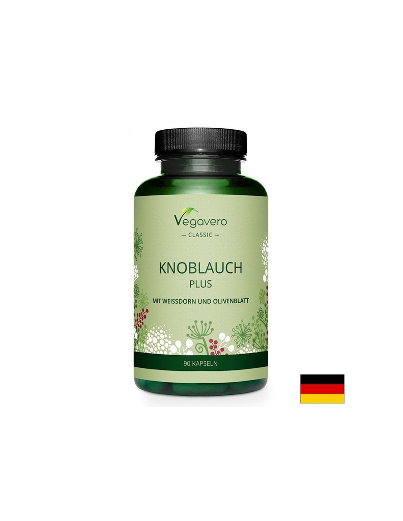 Здраво сърце - Черен чесън + глог и листа от маслина, 90 капсули 5.5x8h