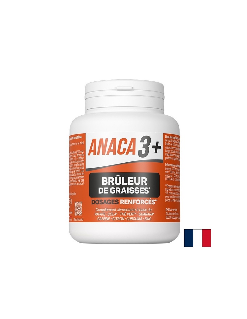 Формула за бърз метаболизъм и горене на мазнини Анака3+ - С папая, билки, кофеин и лимонов сок на прах, 120 капсули