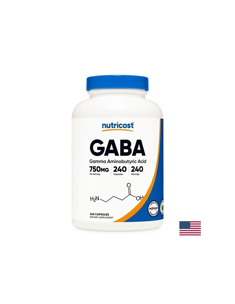 Стрес и добро настроение - Гама-аминобутирова киселина (GABA), 750 mg х 240 капсули