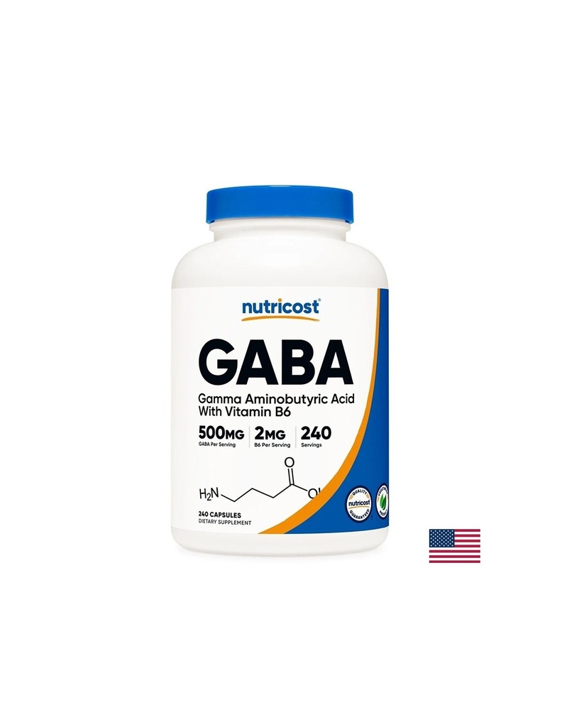 Мозъчна и нервна система - ГАБА 500 mg + Витамин В6 2 mg, 240 капсули