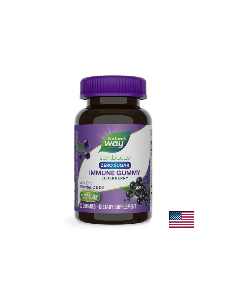 Самбукус Имун гъми (с витамин С, D3 и цинк), 50 желирани таблетки (без захар)