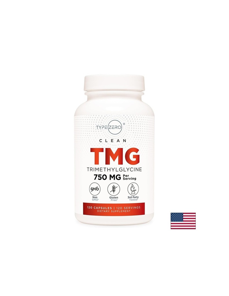 Поддържа нормалните нива на хомоцистеина - TMG (триметил глицин) TypeZero™, 750 mg х 120 капсули