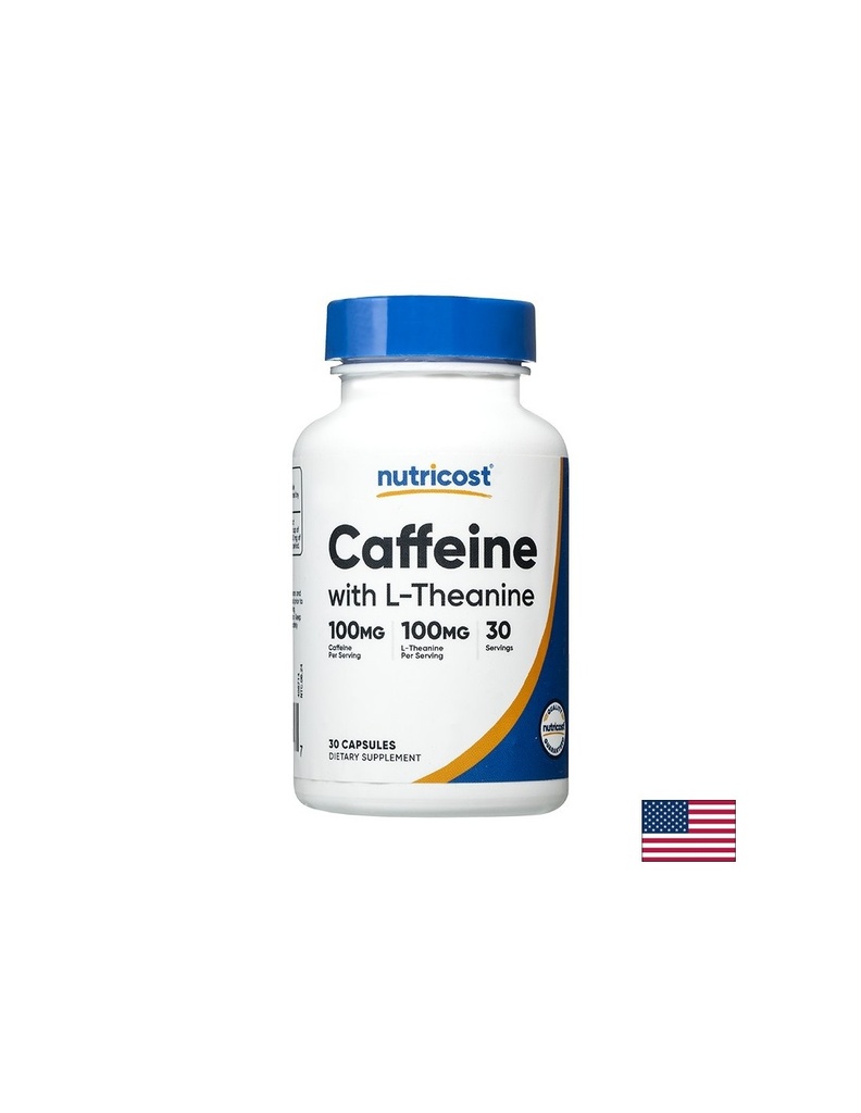 Енергия и добро настроение - Кофеин 100 mg + L-Теанин 100 mg, 30 капсули