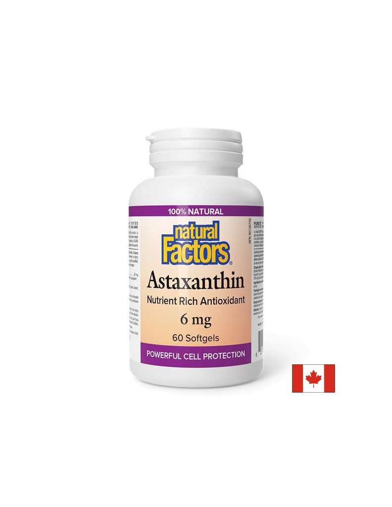 Астаксантин - Мощна антиоксидантна защита за клетките и зрението, 6 mg х 60 софтгел капсули