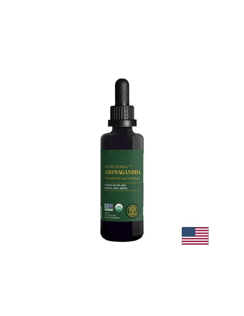 Ашваганда KSM-66® – За адаптация към стреса и психически баланс, 59.2 ml капки Microsomal™