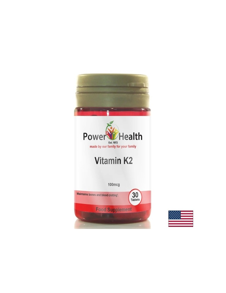 Витамин K2 (МК-7) - костна плътност и сърдечносъдово здраве, 100 µg, 30 таблетки