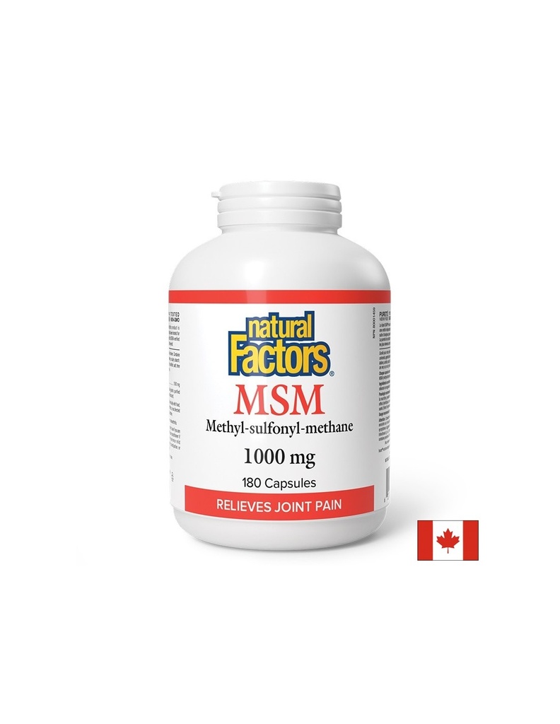 МСМ – За гъвкави и подвижни стави, 1000 mg, 180 капсули