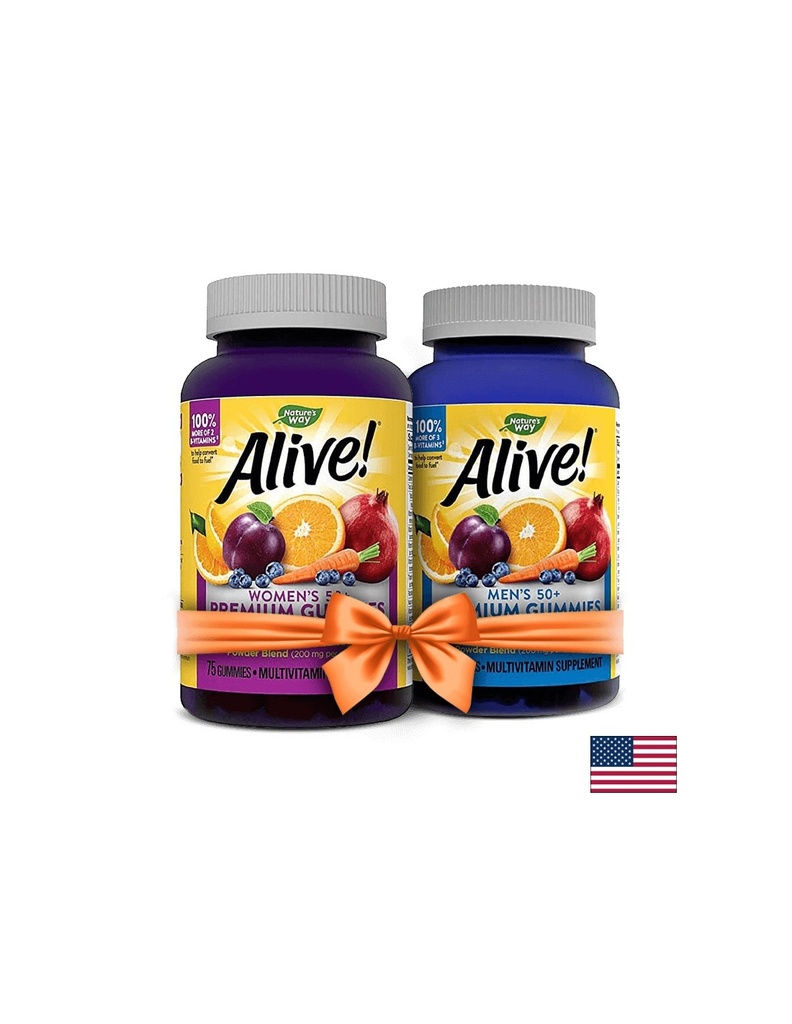 Промо пакет Мултивитамини Alive! за жени 50+ и мъже 50+