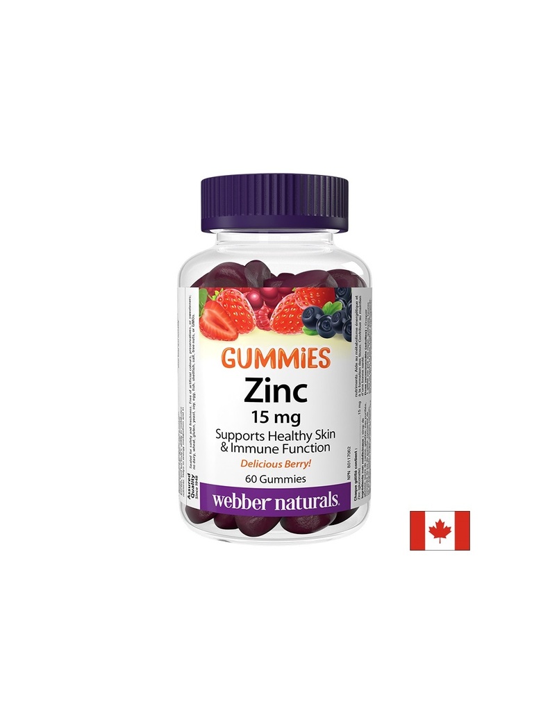 Имунитет - Цинк (глюконат) Гъми 15 mg, 60 желирани таблетки с плодов вкус
