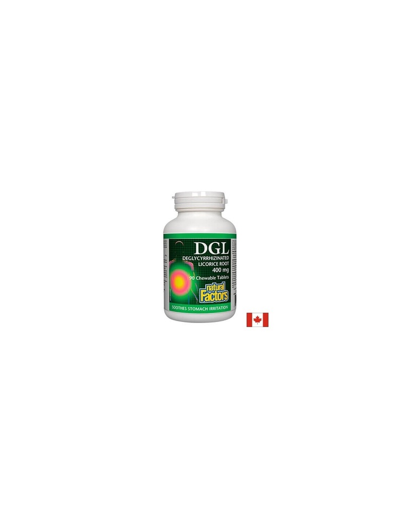 DGL - Deglycyrrhizinated Licorice Root / ДиДжиЕл - Деглициризиран сладник / Женско биле 400 mg х 90 дъвчащи таблетки Natural Factors