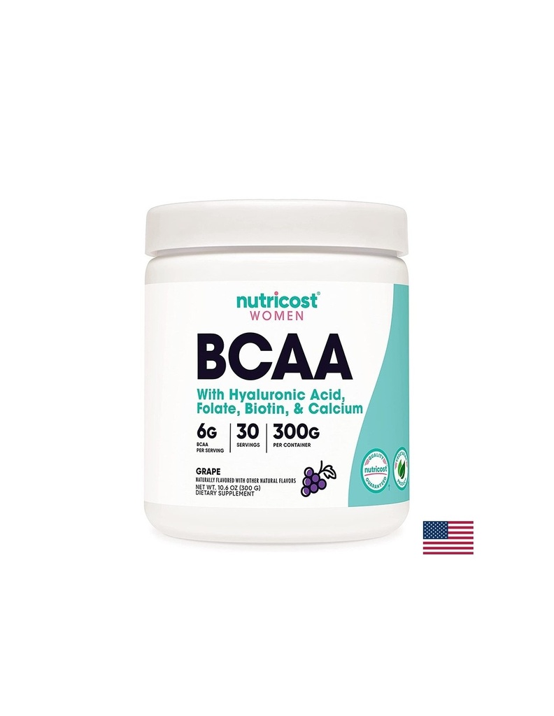 Верижно-разклонени аминокиселини за жени - BCAA - (с вкус на грозде), 300 g прах