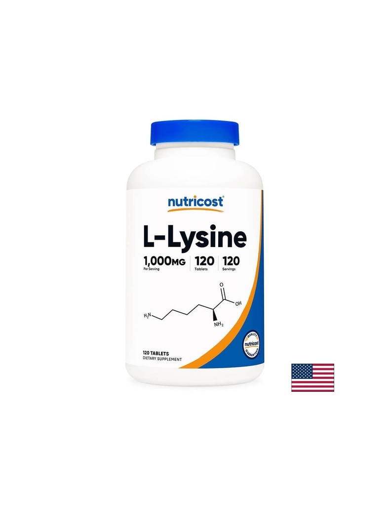 Херпес симплекс, костна система - Л-Лизин (хидрохлорид) 1000 mg, 120 таблетки