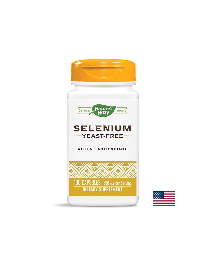 Селен - Selenium 200 mcg, 100 капсули Nature’s Way