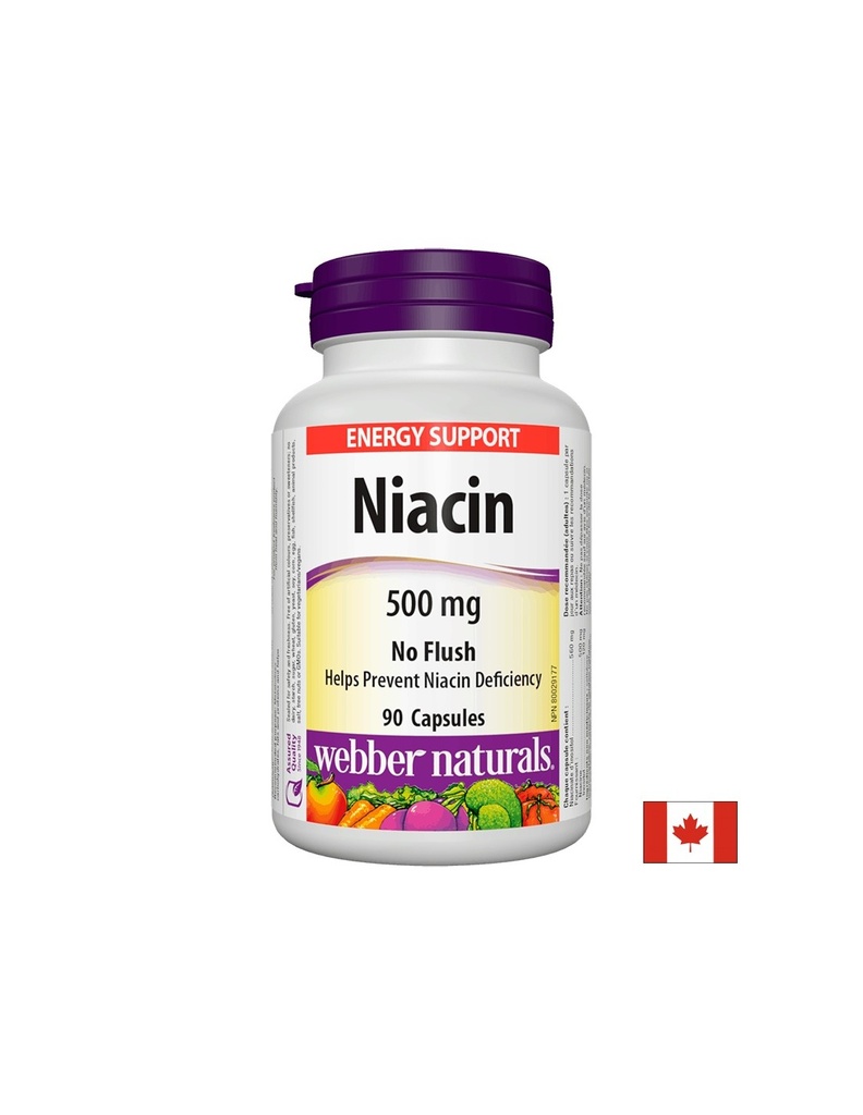 Niacin/ Ниацин 500 mg x 90 капсули Webber Naturals