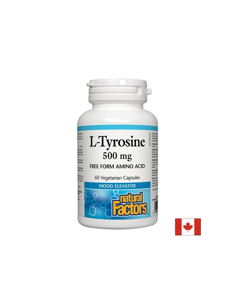 L-Tyrosine/ Л-Тирозин 500 mg х 60 капсули Natural Factors