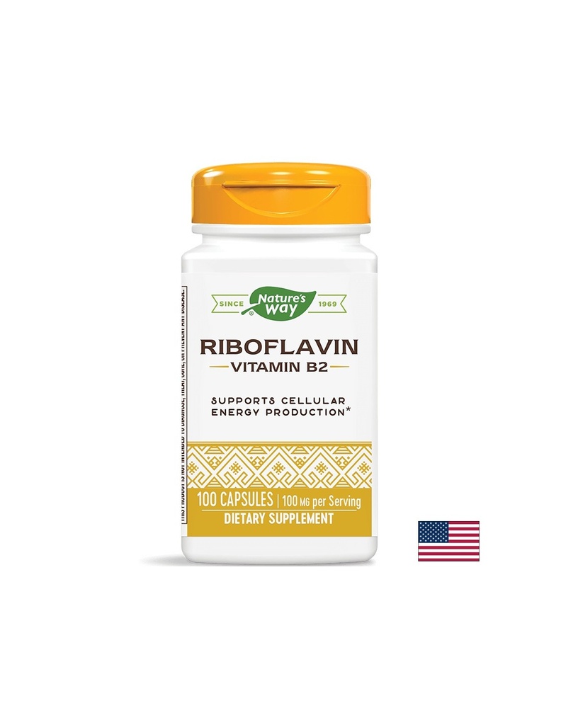 Riboflavin Vitamin B2/ Витамин В2 100 mg x 100 капсули Nature’s Way