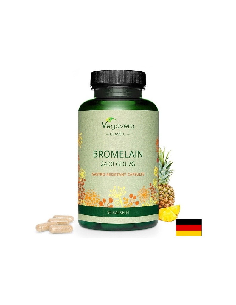 БРОМЕЛАИН - BROMELAIN, 90 капсули Vegavero
