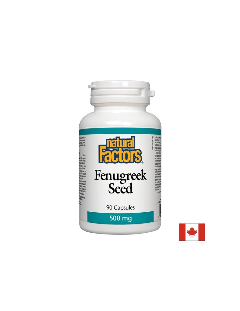Fenugreek Seed -  Сминдух (семена), 500 mg, 90 капсули Natural Factors