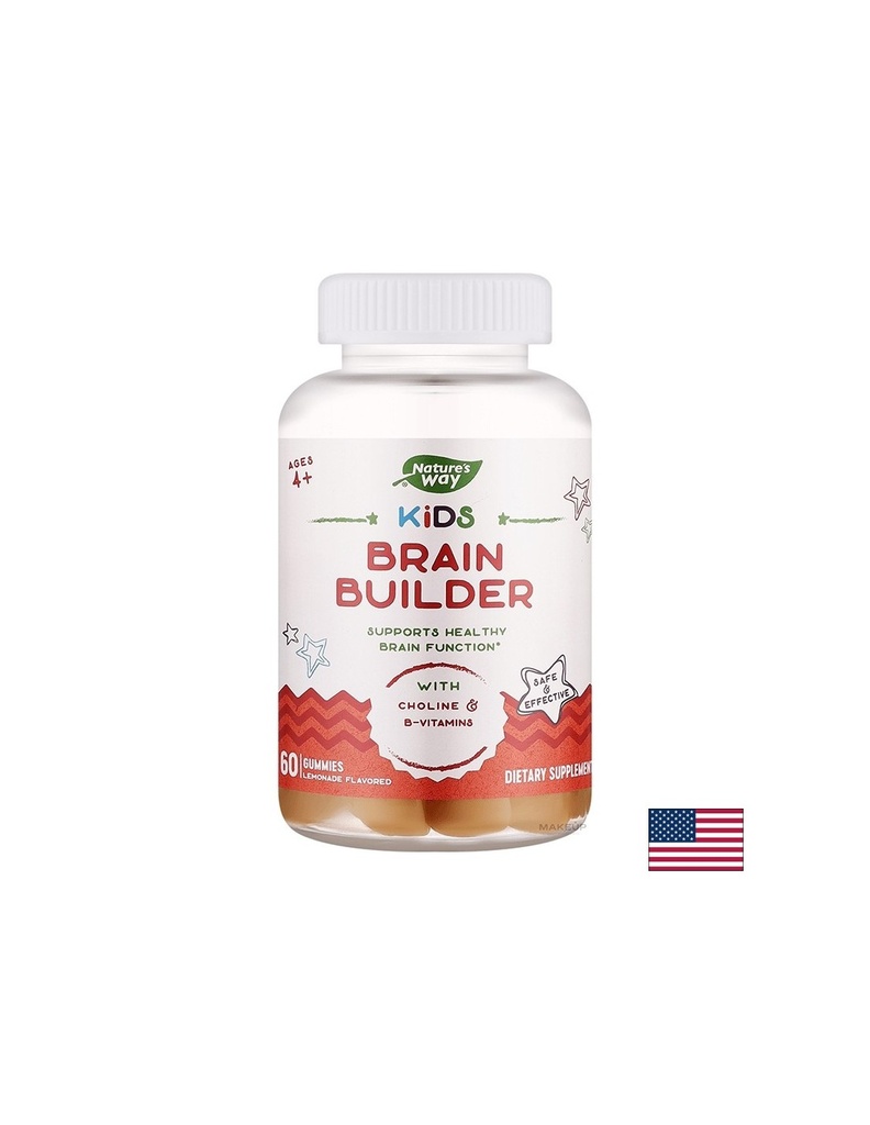 Детска формула за стимулиране на мозъчната дейност - Kids Brain Builder, 60 желирани таблетки