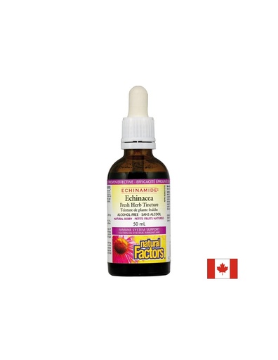 [4728 NF] Простуда и грип Echinamide® - Тинктура с ехинацея, 50 ml (без алкохол) Natural Factors