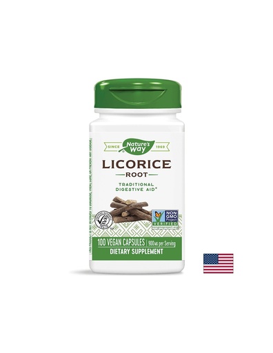 [14600] Licorice Root / Женско биле (корен) 450 mg х 100 капсули Nature’s Way
