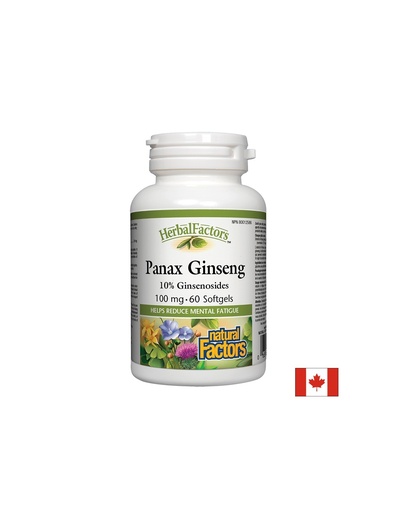 [4173 NF] Panax Ginseng/ Женшен корейски 100 mg x 60 софтгел капсули Natural Factors
