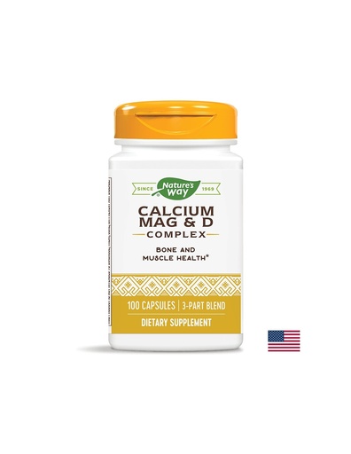 [41420] Calcium Magnesium & D/ Калций с Магнезий и Витамин D х 100 капсули Nature’s Way