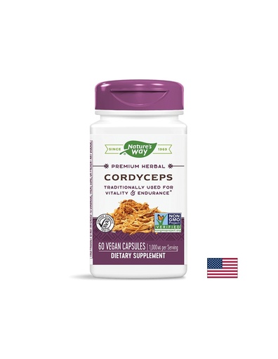 [15384 ST] Cordyceps/ Кордицепс 500 mg х 60 капсули Nature’s Way